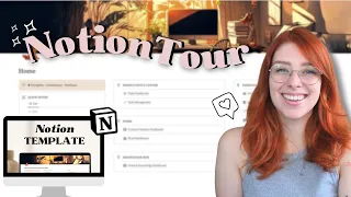 My Full Notion Tour - 2023 - Including FREE template! ♡