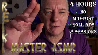 Reiki ASMR 4 Hour Compilation 8 Sessions of Soothing Sleep & Relaxation No Ads Mid-Roll CC/Sub