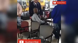 Guy gets slapped at the barbershop -(BITCH SLAPPED)💀😂