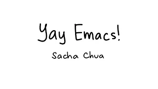 Yay Emacs! 2024-01-12: EmacsConf 2023 report, SVG animation, Embark, Org Mode links