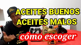 ACEITES BUENOS y MALOS para su MOTO..como saberlo