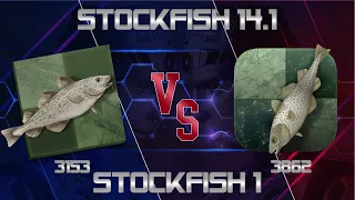 Stockfish 14.1 vs Stockfish 1 || A legendary develpment!