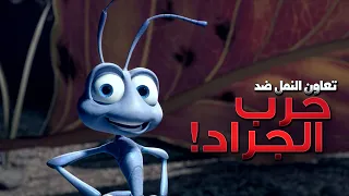 نملة بتكون جيش من الحشرات علشان تبدأ حرب كبيرة بين النمل والجراد - فيلم حكاية حشرة - A Bugs Life