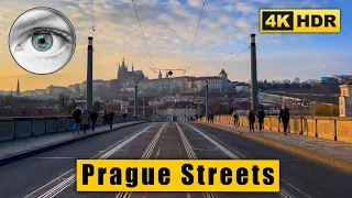 Prague streets walking tour: Charles Bridge, Lesser Town 🇨🇿 Czech Republic 4k HDR ASMR