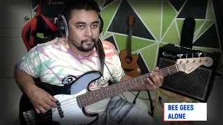 BEE GEES - ALONE (BASS COVER)(HEADPHONE) #BEEGEES #ALONE