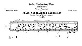 Lieder ohne Worte Op. 30 no. 1 (Andante espressivo (E♭ major) - F. Mendelssohn | Harmonic Analysis