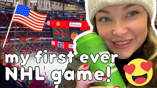 new zealand girl first time at a NHL GAME | USA HOCKEY VLOG | Chicago vs Tampa Bay!