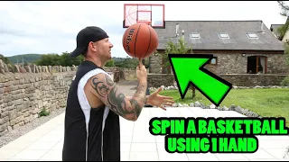 How To Spin A Basketball On Your Finger Using 1 Hand