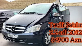 TƏCİLİ SATILIR !!!TAM İDEAL VƏZİYYƏTDƏ 2012 2.2 CDİ MERCEDES VİTO,AİLƏ MAŞINI!!