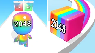 Man Run 2048 Vs Jelly Run 2048 🟣🔵Tiktok Max Levels Walkthrough Android iOS Gameplay