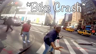 BIKE CRASH IN NEW YORK CITY!