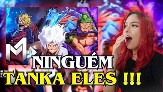 (GRAVADO EM LIVE) Luffy, Zoro, Sanji & Jinbe (One Piece) - Quarteto Monstro | M4rkim (Cherry React)