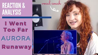 Vocal Coach Reacts to AURORA - I Went Too Far & Runaway (Live) - Singing Analysis