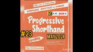 #23 | 100wpm | Progressive Shorthand May 2024 | Bihar, Jharkhand District Court Stenographer exam