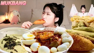 이번 영상은 마라먹었네😮‍💨 엽떡 신제품 마라떡볶이 계란죽 모둠튀김 먹방 Mara spicy tteokbokki Mukbang