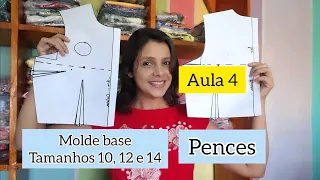 Como fazer Molde base corpo com pences. 10, 12 e 14 anos. Modelagem e Costura