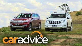 2019 Ford Everest/Endeavour Titanium v Toyota Prado VX off road comparison review