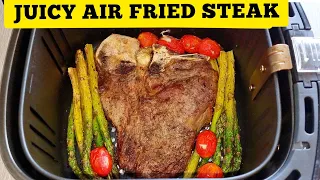 PERFECT AIR FRYER T-BONE STEAK RECIPES // HOW TO AIR FRY EASY STEAK BEEF FOR BEGINNERS AT HOME