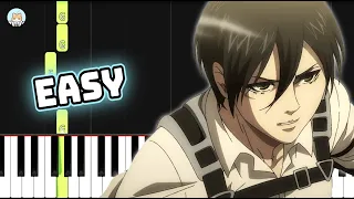 [full] Attack on Titan OST - "Barricades" - EASY Piano Tutorial & Sheet Music