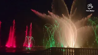 Longwood Gardens at Night! Barbie and Friends - colourfull water fountain - Play time with barbie
