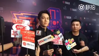 Dimash 20170409 Top Chinese Music Awards Interview @ShenZhen