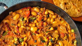 Butter Bean Chickpea Curry Recipe | Vegan Coconut Milk Curry