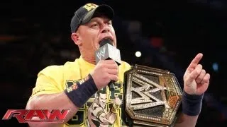 John Cena reveals the stipulation for his match with Ryback at WWE Payback: Raw, May 27, 2013