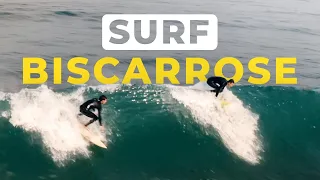 Je surf à Biscarrosse (retour du surf en france)