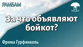 Урок для женщин. За что объявляют бойкот? Рамбам. Законы изучения Торы. Фрима Гурфинкель