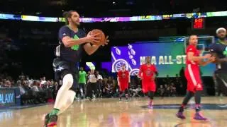 LeBron James  feeds Noah ALL STAR GAME 2014