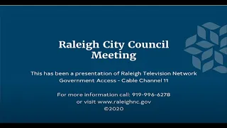 Raleigh City Council Afternoon Meeting - February 18, 2020