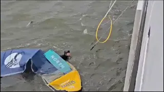 Man rescued from water after Tropical Storm Ophelia creates dangerous conditions