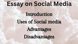 Essay on Social Media|Advantages of social media|disadvantages of social media
