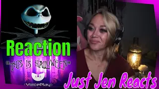 Voice Play This Is Halloween REACTION | Just Jen Reacts Voice Play A Nightmare Before Christmas song