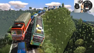 SETC Maruti Bus Unbelievable driving on Dangerous road | Wrong side | Euro truck simulator 2 Bus mod