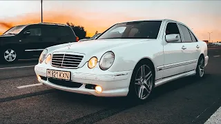 E55 AMG против е34 4.4 на механике! Мерсоводы рез***али всех!