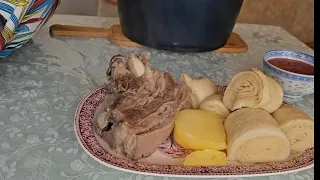 готовлю МУЖУ хинкал/даргинский слоёный ХИНКАЛ/вкусный ОБЕД для всей СЕМЬИ.любимое блюда МОЕЙ бабушки