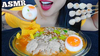 ASMR SPICY TOM YUM NOODLE + SOFT BOIL EGGS (EATING SOUNDS) MINIMAL SOFT WHISPERING | SAS-ASMR