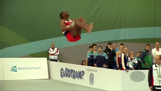 MENSAH Dominic (GBR) - 2018 Trampoline Worlds, St. Petersburg (RUS) - Qualification Tumbling R1