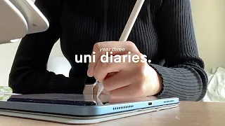 📂uni diaries:late to class, grocery shopping, study vlog, morning routine, homebody vlog