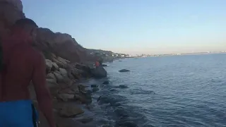 Коблево, Чёрное море, прогулка по пляжу, сентябрь 2020