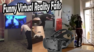 Funniest virtual reality fails (Virtual Reality Funny Moments + VR fails)