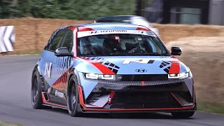 Hyundai IONIQ 5 N Drift Spec Debuts at Goodwood FOS 2023 - Drifting, Accelerations, Burnouts