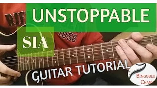 Unstoppable - SIA - Guitar Tutorial How to play Chords