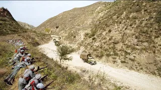 電影版！ 日軍增援，怎料遭到八路伏擊，殺的日軍全軍覆沒缴获一车大炮  ⚡  抗日 | Kung Fu