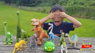 Guess the Dinosaur Toys - So much fun outdoor game! Must watch  😂😃😄