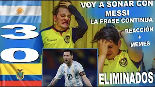 REACCIÓN ARGENTINA VS ECUADOR (3-0) / COPA AMÉRICA 2021 / ELIMINADOS / SHOW DE MESSI