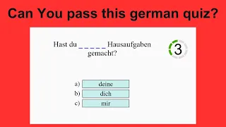 German Quiz : 95% fails this Quiz | German Grammar Test  | Can YOU pass this quiz ? #german