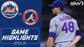 Mets vs Braves Highlights: Jacob deGrom strikes out 14, Dom Smith homers twice in 4-3 loss | SNY