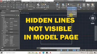 HIDDEN LINES NOT VISIBLE IN AUTOCAD - AUTOCAD TUTORIAL